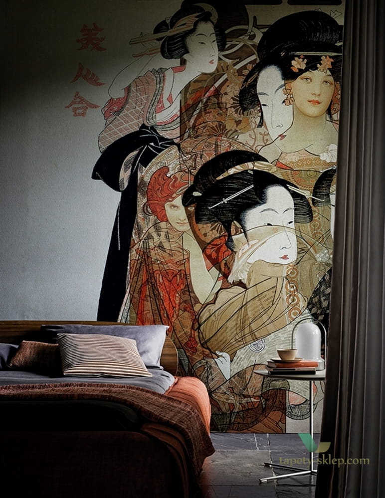 Fototapeta Wall&Deco Nouveau geisha WDNO1602 Contemporary 2016