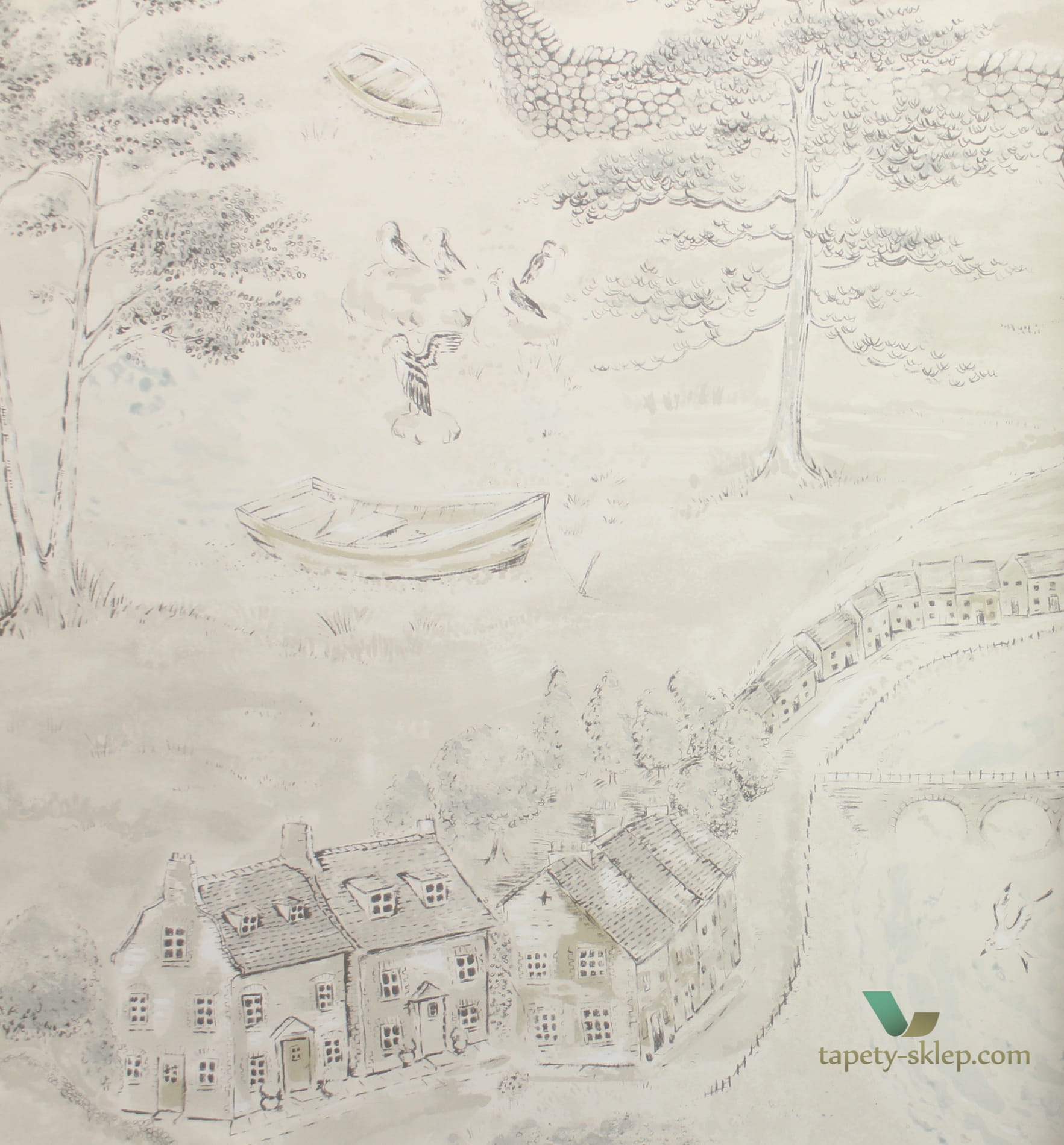 Tapeta Sanderson 216491 Sea Houses