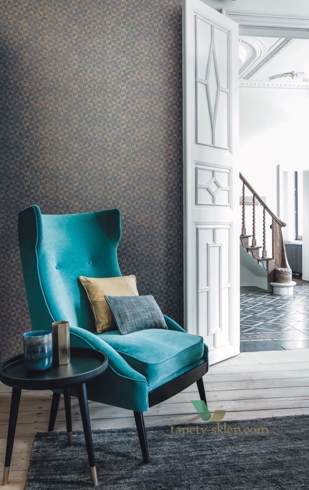 Tapeta nowoczesna z geometrycznym wzorem Casamance 73640449 Contemplation Vertige