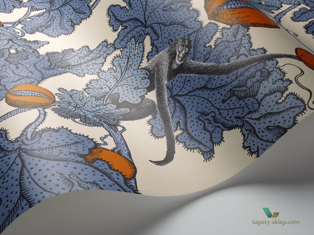 Tapeta W Małpki I Owoce Cole & Son Frutto Proibito 114/1003 Fornasetti