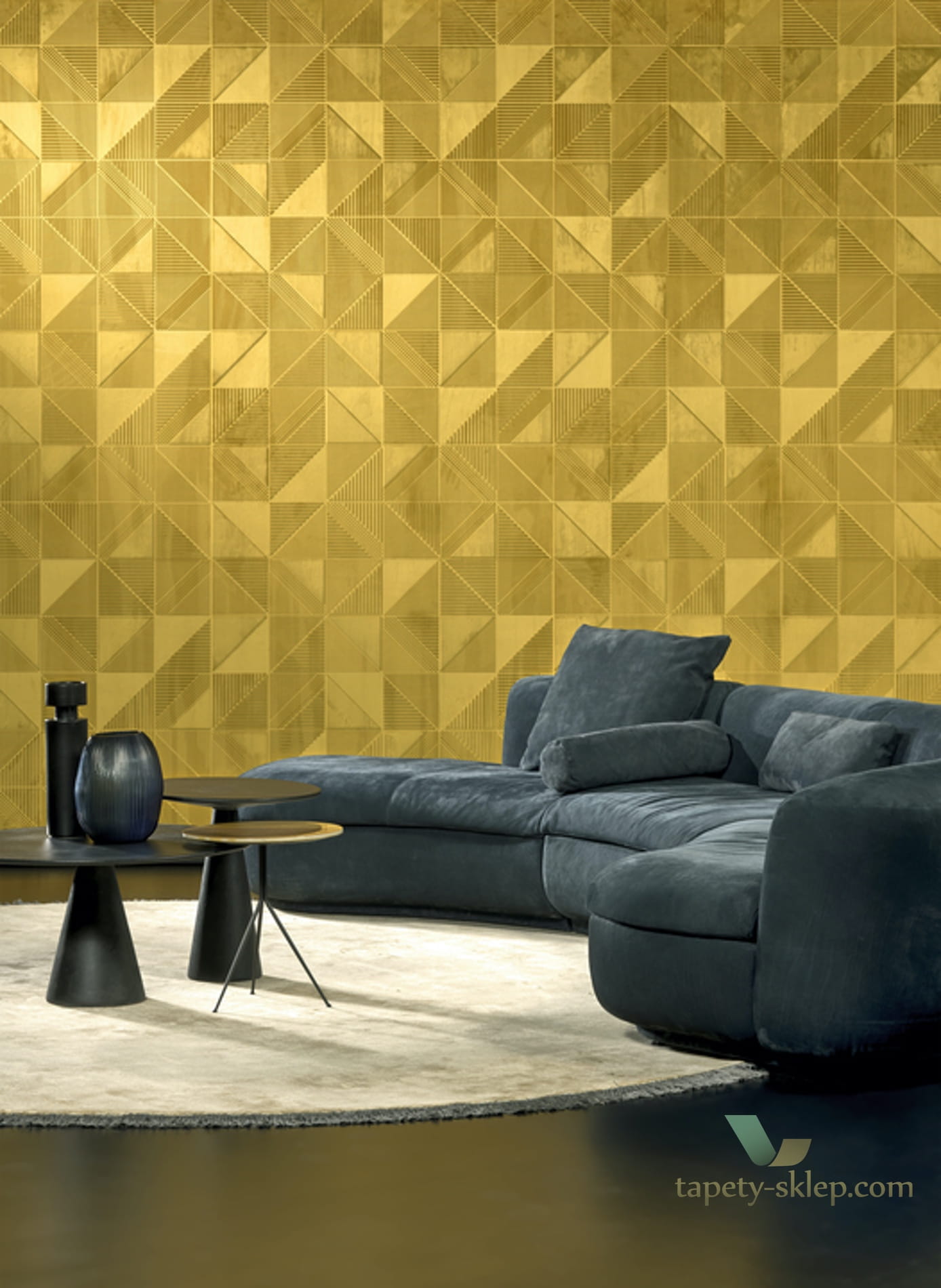 Tapeta tekstylna 3D geometryczna Arte Tetra 87011 Velveteen