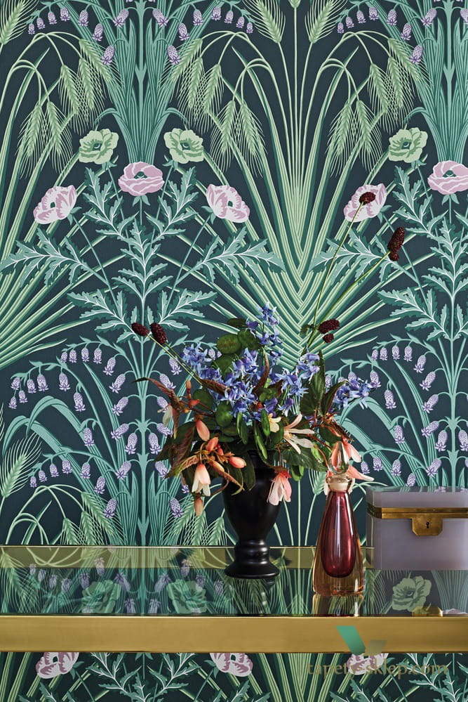 Tapeta w łąkowe kwiaty Cole&Son Bluebell 115/3009 Botanical Botanica