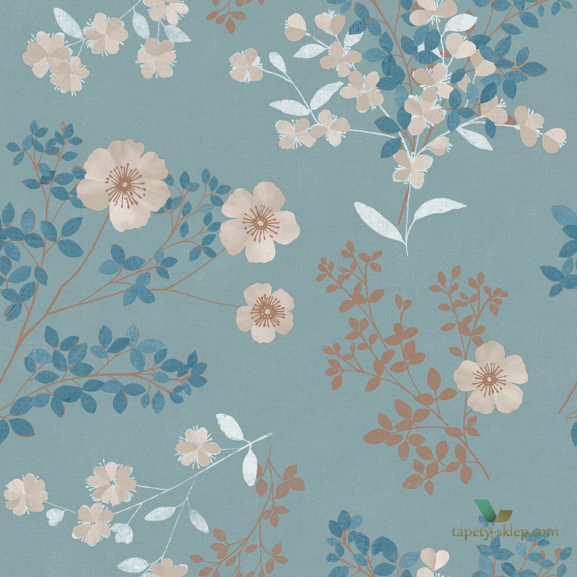 Tapeta roślinna w rustykalnym stylu Boras 7232 Prairie Rose In Bloom