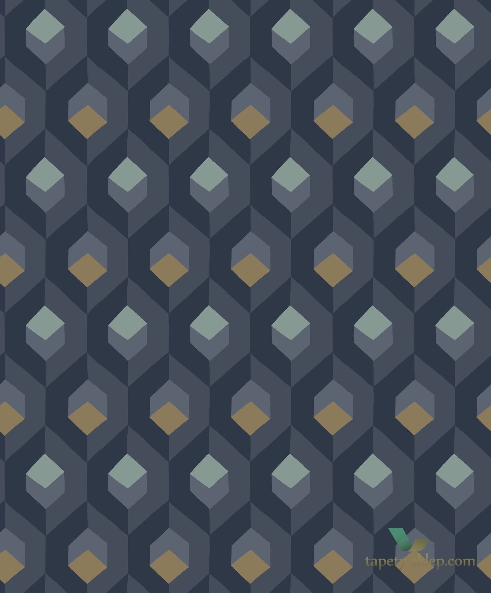 Tapeta geometryczna 3D Casadeco HELS82056523 Hexacube Helsinki