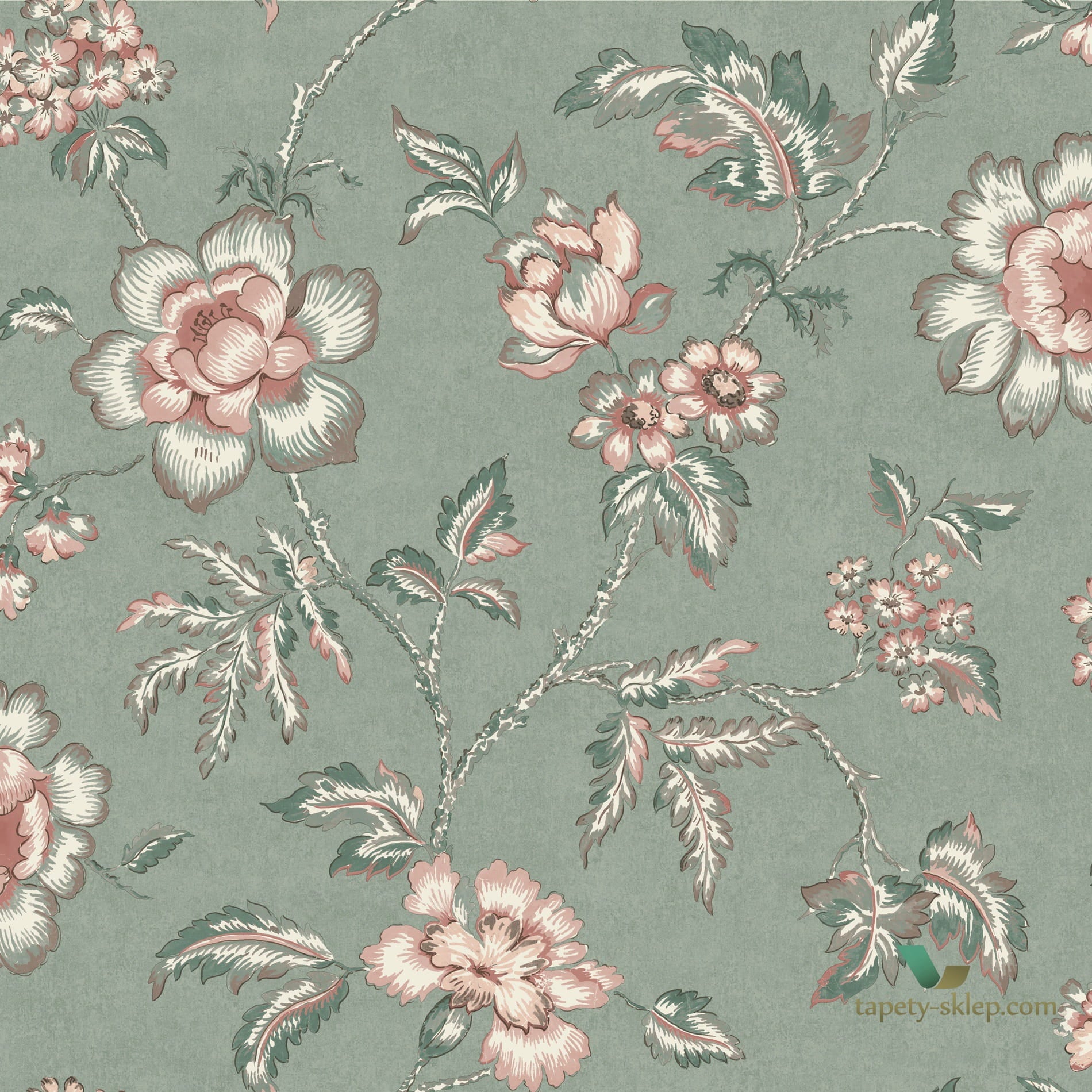 Tapeta Kwiaty Vintage Boras 7209 Camille In Bloom