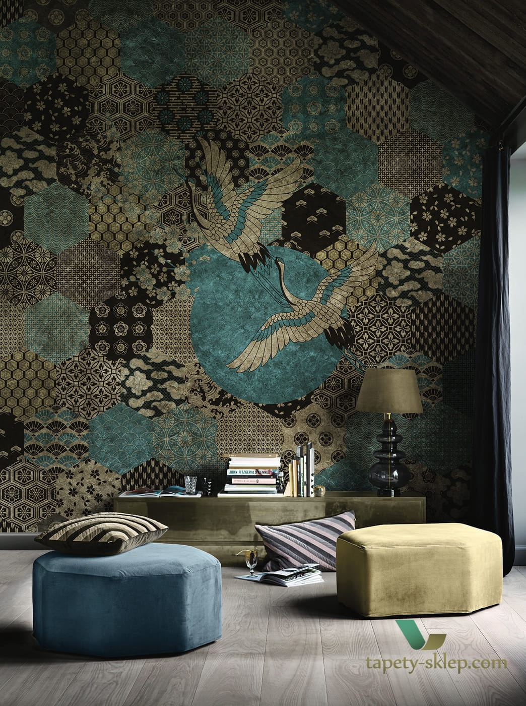 Tapeta Inkiostro Bianco KIOTO INKTWBS1802 GoldenWall