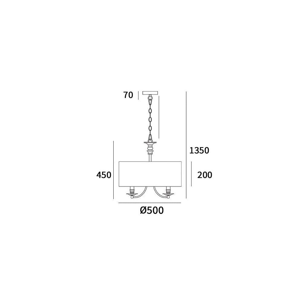 Lampa wisząca Abu Dhabi P05406WH Hampton