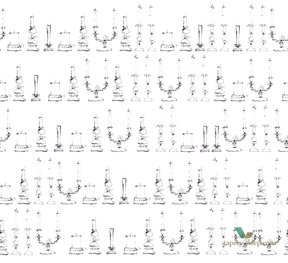 Tapeta Wall&Deco Drawing candels WDDC1401 Contemporary 14