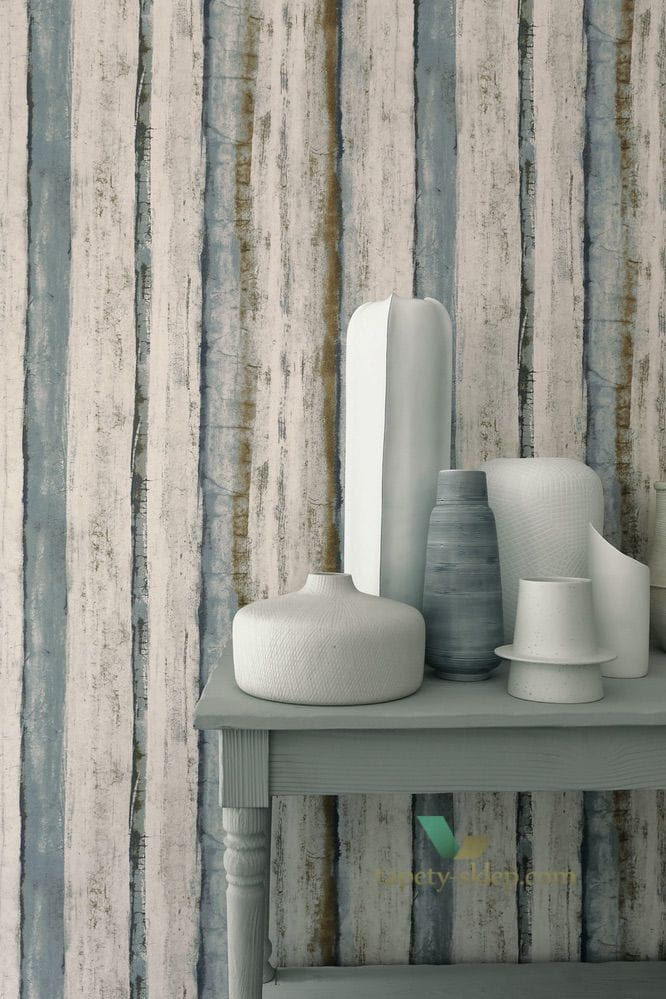 Tapeta w akwarelowe pasy Casamance 74050523 Kozo Estampe