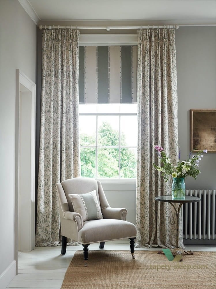 Tapeta liście Sanderson 216412 Osier Chiswick Grove