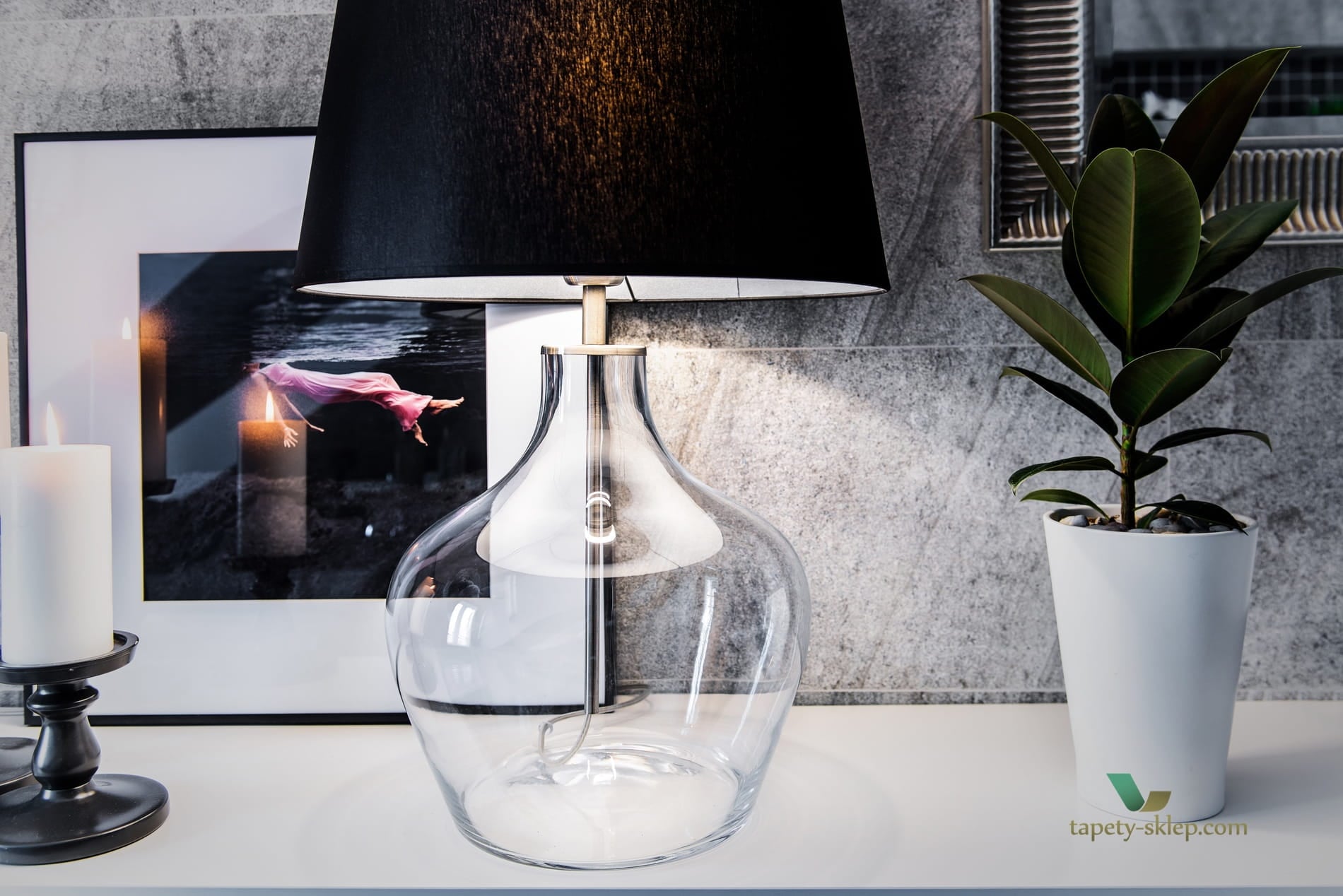 Lampa stołowa Madeira Opal Famlight