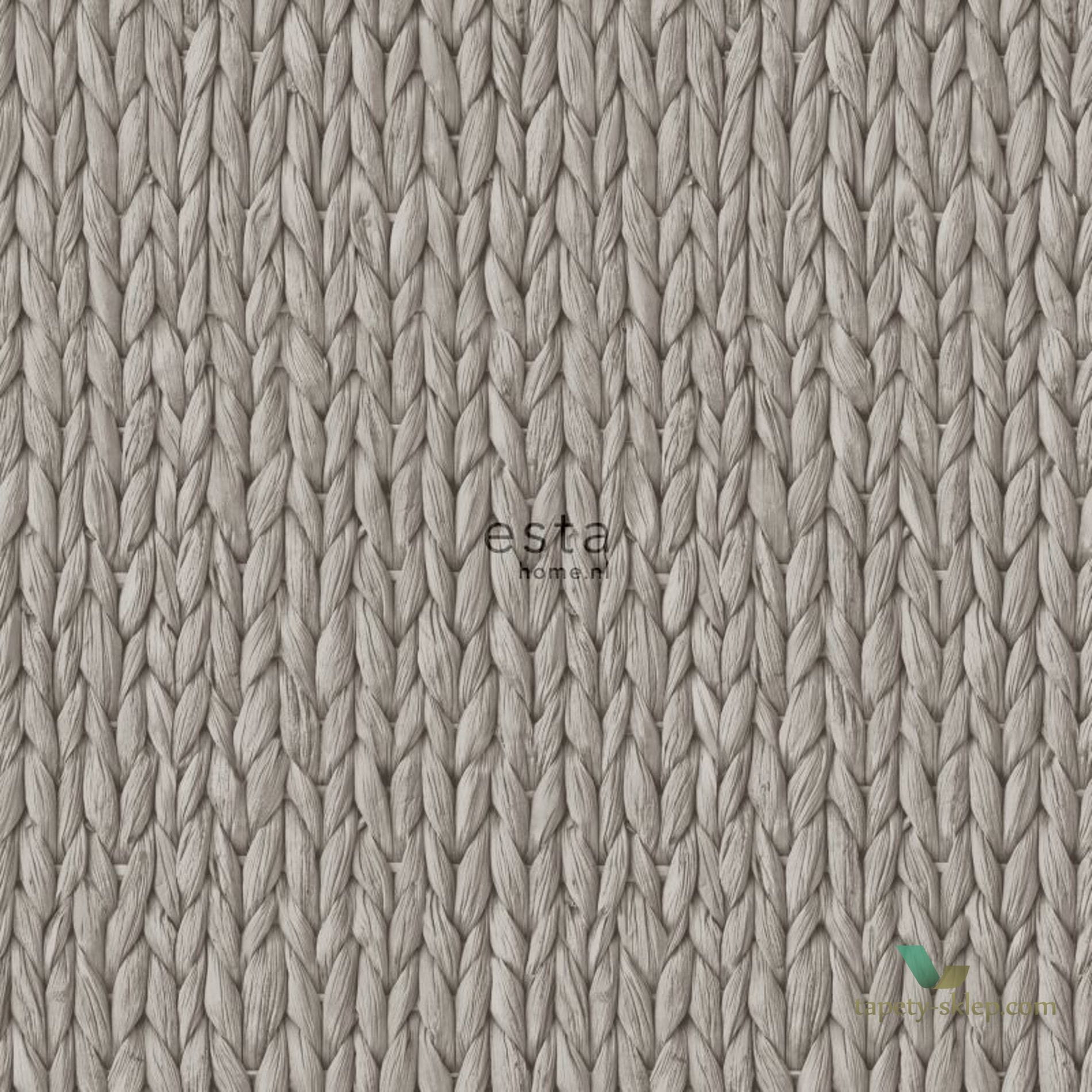 Tapeta warkocze wełny sweter cappuccino Esta 148701 Boho Chic