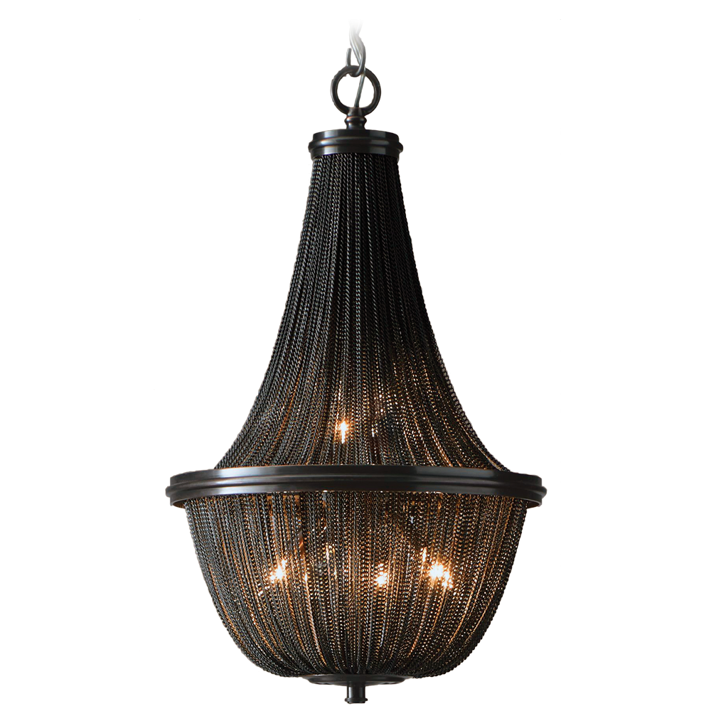 Elegancki czarny żyrandol Roma P04543BK Vintage