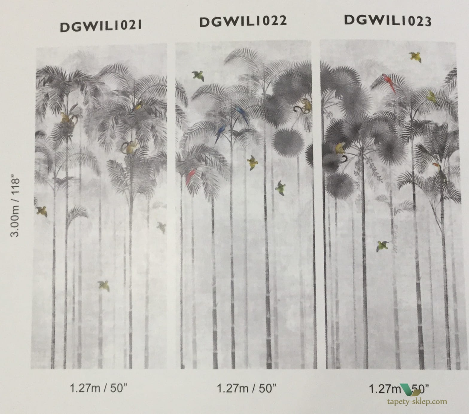 Mural tropikalny las Khroma DGWIL1021 Jungle Moon Wild