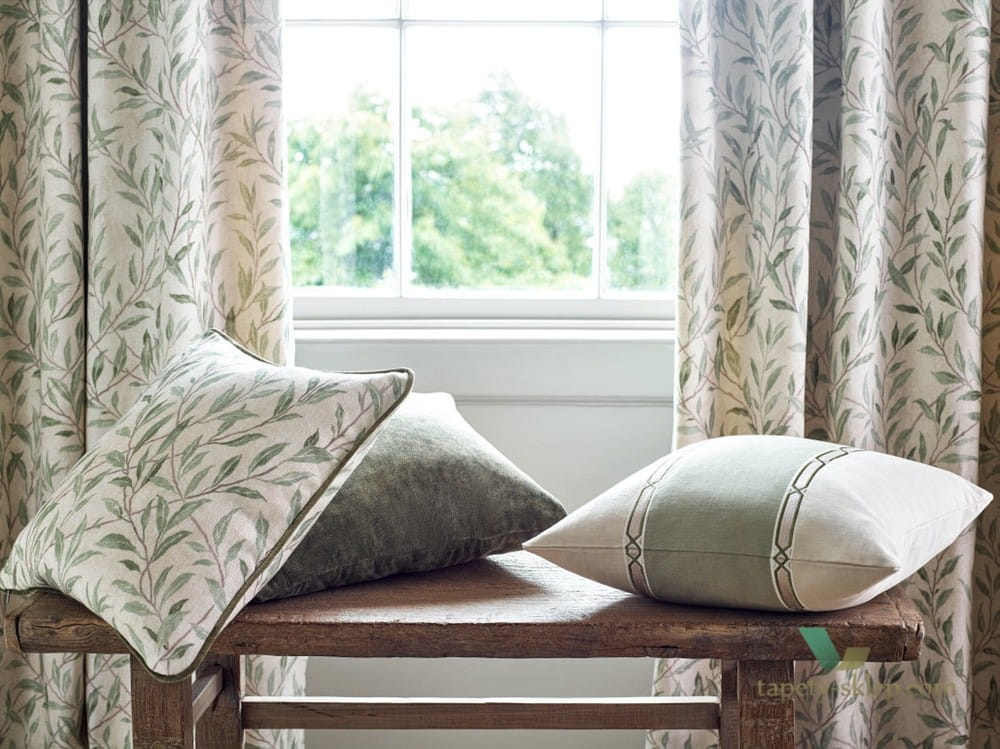 Tapeta liście Sanderson 216411 Osier Chiswick Grove