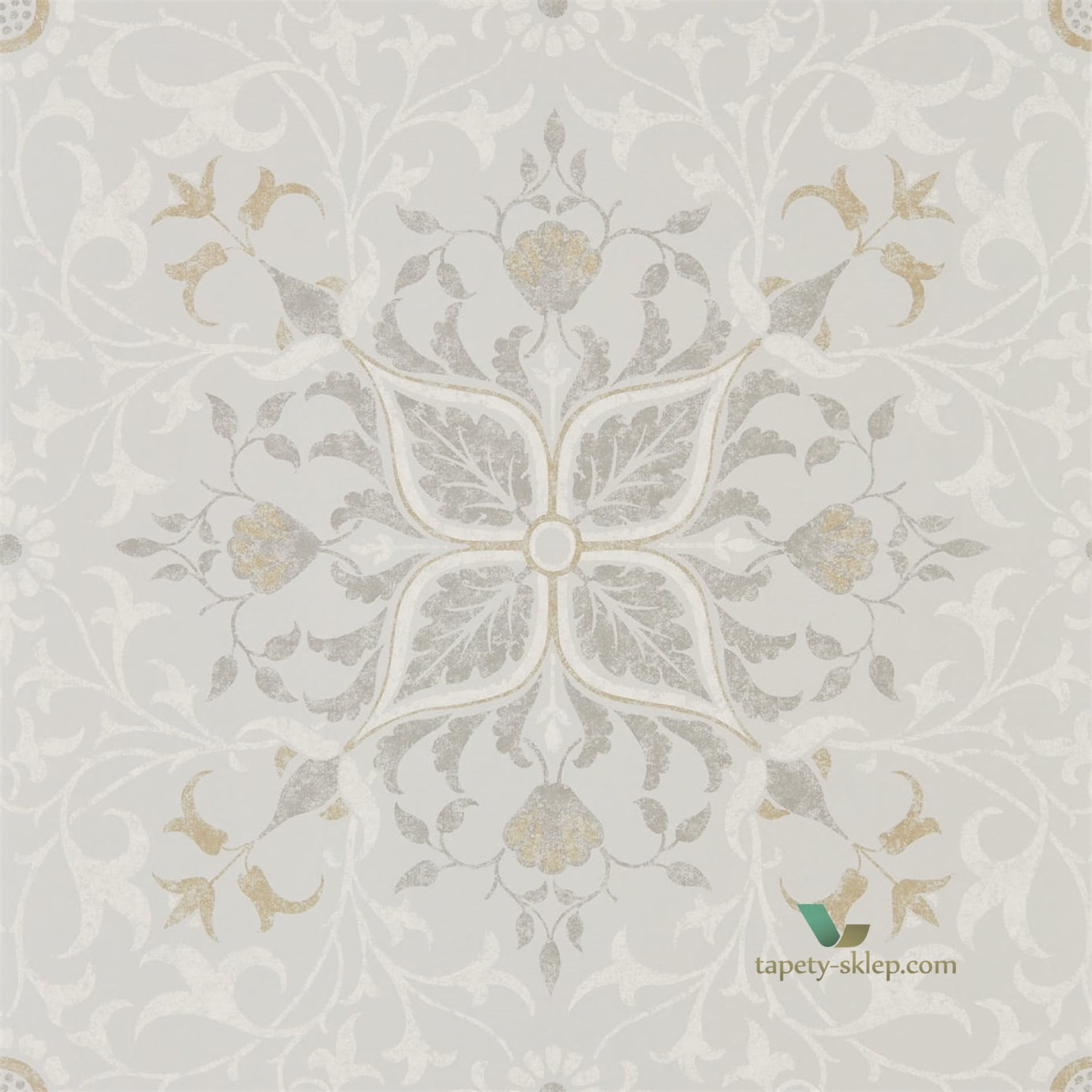 Tapeta Liście Morris & Co 216037 Net Ceiling Pure