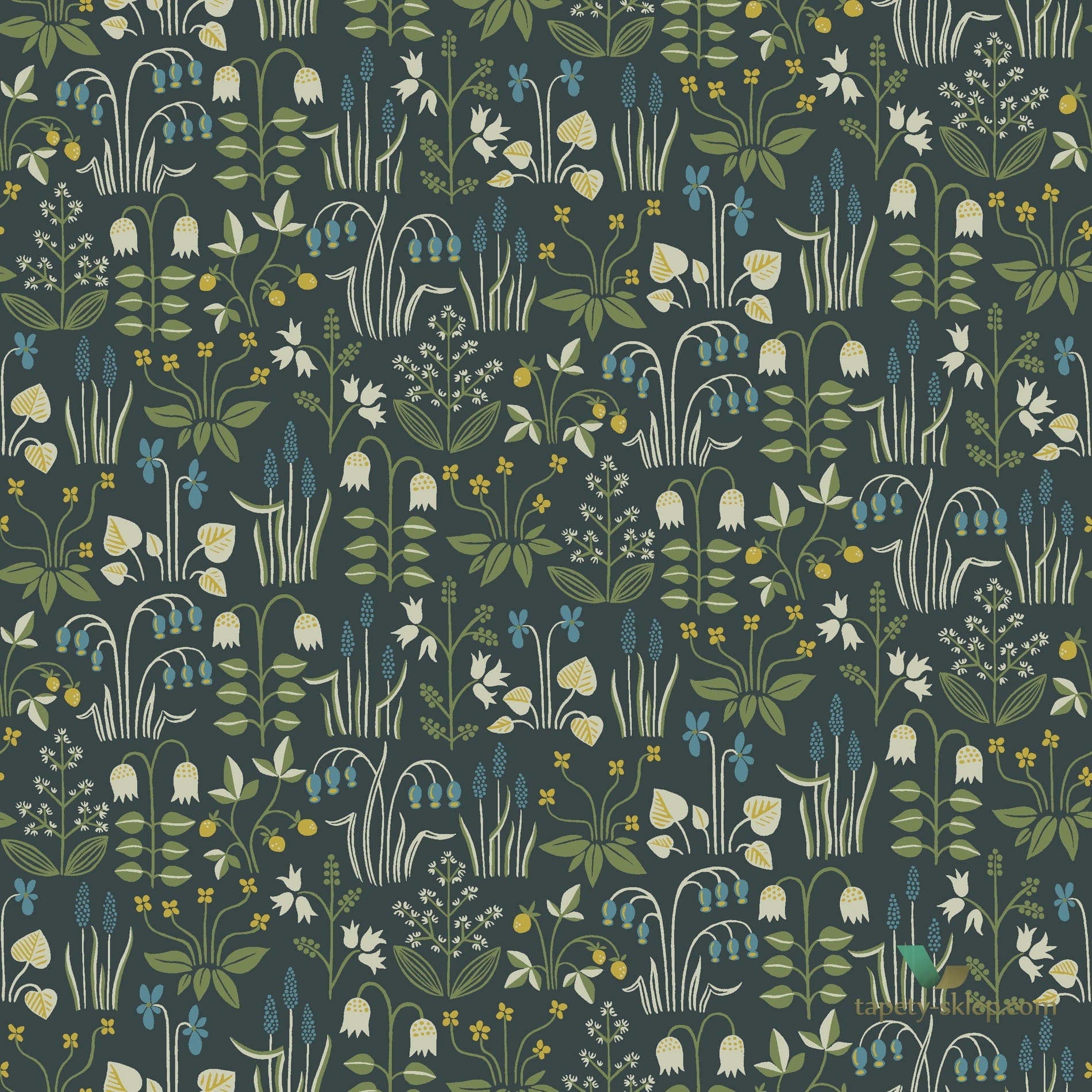 Tapeta w skandynawskim stylu Boras 7214 Strawberry Field In Bloom