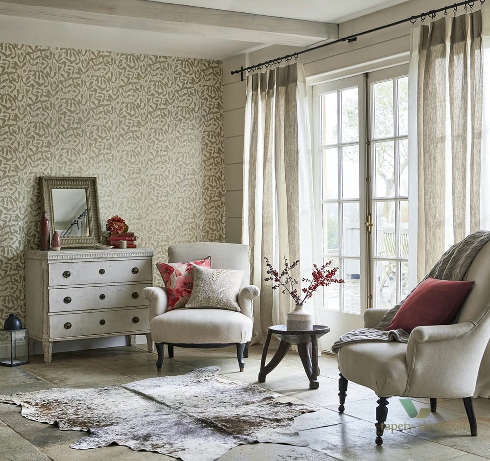 Tapeta z roślinnym wzorem Sanderson 216499 Sycamore Trail