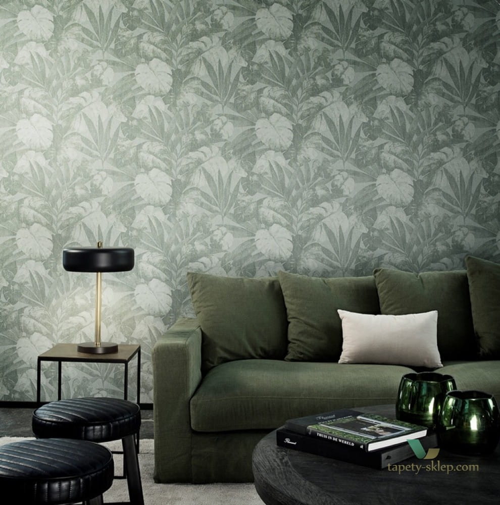 Tapeta w tropikalne liście Arte Flamant 80081 Expedition Les Memoires