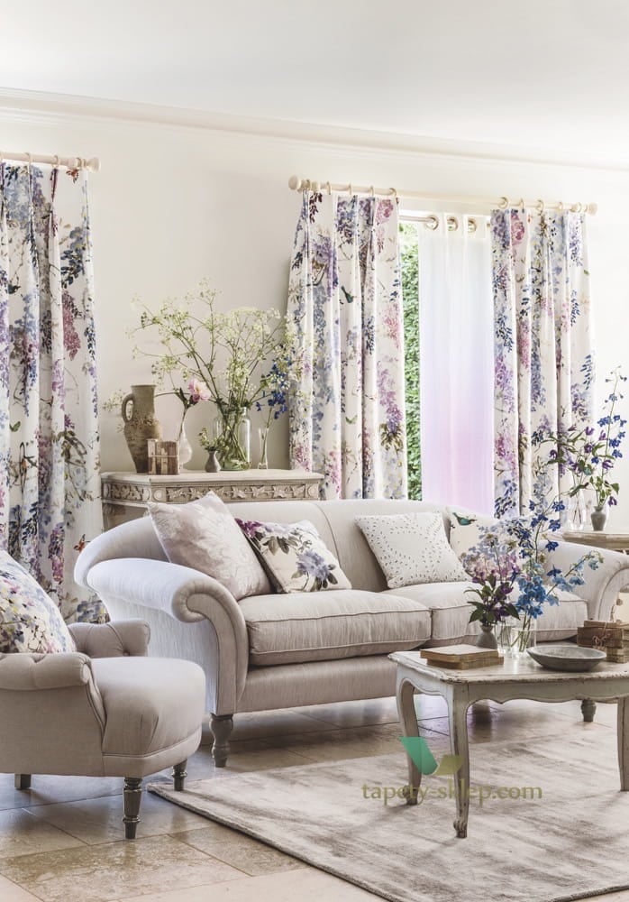 Mural kwiaty Wisteria Falls Sanderson 216296 Panel A Waterperry