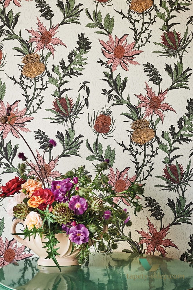 Tapeta w kwiaty ostu Cole&Son Thistle 115/14042 Botanical Botanica