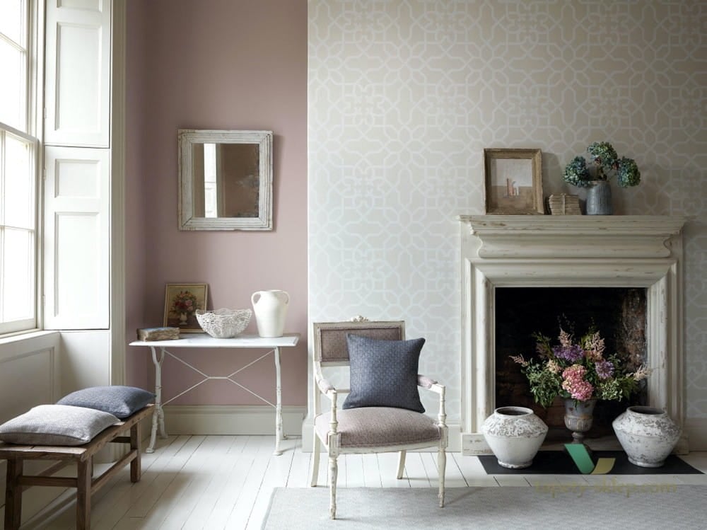 Tapeta stylowa kratownica Sanderson 216418 Mawton Chiswick Grove
