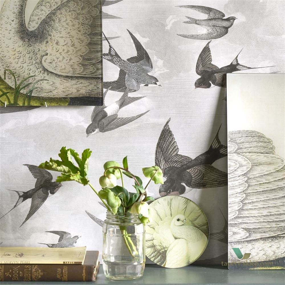 Tapeta John Derian PJD6003/04 Picture Book Chimney Swallows