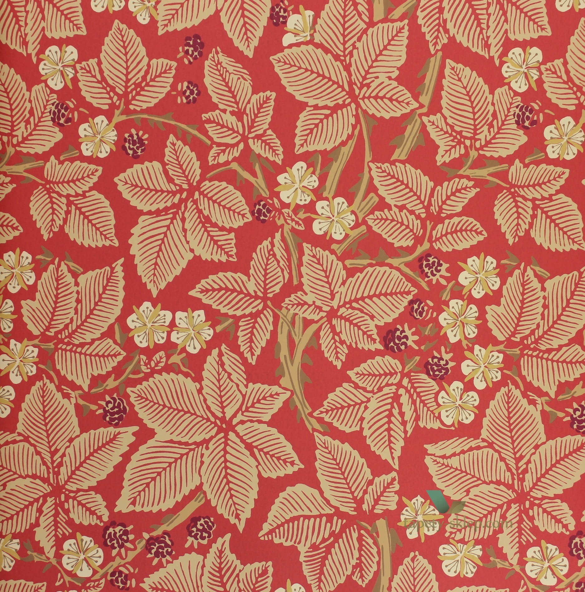 Tapeta Roślinna William Morris 214697 Archive III