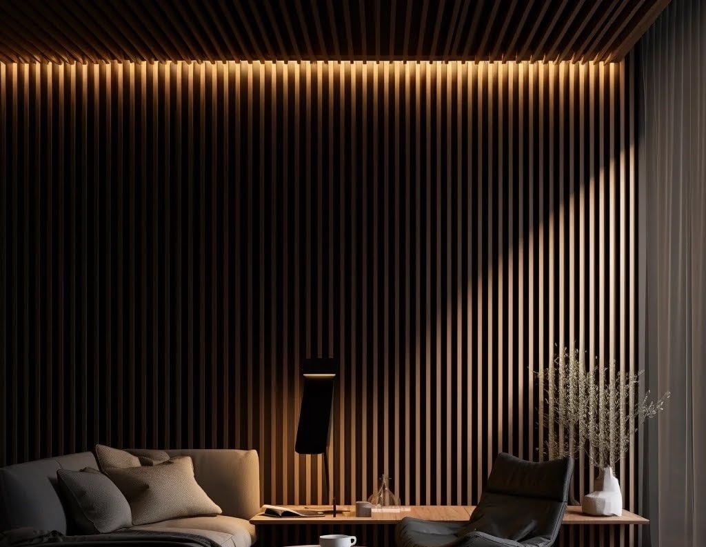 Lamele na suficie – trik, który całkowicie odmieni charakter wnętrza